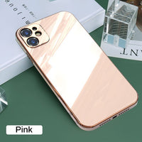 Luxury Square Plating Glossy Shockproof Case For iPhone 12 11 Series