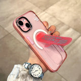 Invisible Kickstand Magnetic Transparent Matte Silicone Case for iPhone 15 14 series