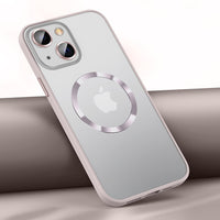 Magsafe Silicone Case with Lens Glass Protection for iPhone 14 13 12 series