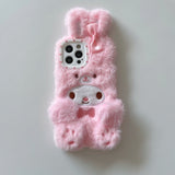 Cute Kitty Fashion Plush Soft Silicone Case For Iphone 13 12 11 Series