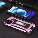 Armor Magnetic Metal Stand Holder Phone Case for iPhone 12 11 Series