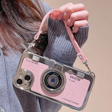 Leather Camera Hand Strap Soft Silicone Case For iPhone 14 13 12 series