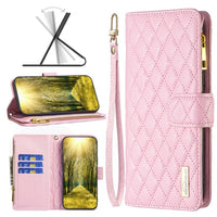Magnetic Leather Zipper Flip Wallet Case for iPhone 14 13 12 series