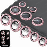 Glitter Camera Protector Metal Lens Ring Glass For Samsung S23 S22 Ultra Plus