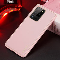 Plating PC PU Leather Silicone Case for Samsung Galaxy S21 S20 Series