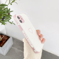 Soft Cortex Love Heart Phone Case For IPhone 13 12 11 Series