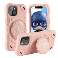 Military Airbag Foldable Bracket Holder Shockproof Armor Case for iPhone 15 14 series