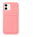 Silicone Case Integrated Card Bag For iPhone 12 11 Pro Max