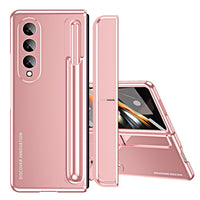 Tempered Glass Kickstand Leather Case For Samsung Z Fold 4 3 2