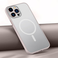 Luxury Frosted Magnetic Silicone Case with Metal Camera Protection for iPhone 13 12 11 Pro Max Mini