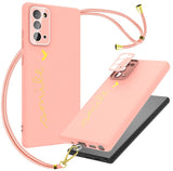 Luxury Lanyard Silicone Case with Camera Cover for Samsung Galaxy S22 S21 series