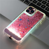 Sound Music Control Led Light Up Glitter Phone Case for iPhone 13 12 11