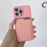 PU Leather Card Wallet Folding Bracket Case for iPhone 14 13 12 series