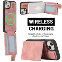 Magsafe Magnetic PU Leather Card Slot Holder Kickstand Wallet Case For iPhone 15 14 13 12 series