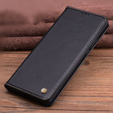 Business Premium Cowhide Leather Flip Case for Samsung Galaxy S23 S22 Ultra Plus