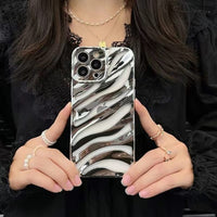 Hollow Heat Dissipation 3D Matte Striped Case for iPhone 14 13 12 series