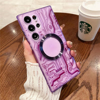 Circuit Board Texture Magnetic Magsafe Wireless Charging Case For Samsung Galaxy S23 S222 series