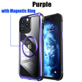 HD Transparent Stainless Steel TPU PC Case for iPhone 14 series