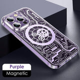 MagSafe Mechanical Transparent Case for iPhone 14 13 12 series