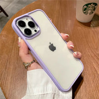 Luxury Shockproof Armor Soft Bumper Hard Acrylic Clear Case For iPhone 15 14 13 series