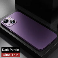 Ultra Thin Soft PP Matte Hard Back Translucent Clear Slim Case For iPhone 15 14 13 12 series