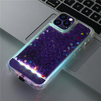 Sound Music Control Led Light Up Glitter Phone Case for iPhone 13 12 11