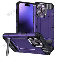 Military Grade Protective Durable Slim TPU Case With Fold Bracket For iPhone 15 14 13 12 series