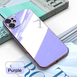 Luxury Square Plating Glossy Shockproof Case For iPhone 12 11 Series