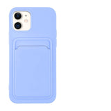 Silicone Case Integrated Card Bag For iPhone 12 11 Pro Max