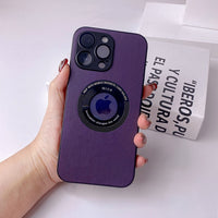 Leather Case with Camera Film Protection for iPhone 14 13 12 series