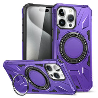 360 ° Rotating Bracket Magnetic Shockproof Armor Case For iPhone 15 14 13 12 series