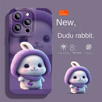 Angel Cartoon Cute Rabbit Shockproof Silicone PU Case for IPhone 15 14 13 12 series