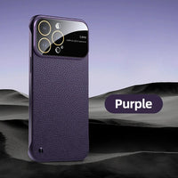 Luxury Shockproof PU Leather Lens Protection Case For iPhone 15 14 13 12 series