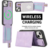 Magsafe Magnetic PU Leather Card Slot Holder Kickstand Wallet Case For iPhone 15 14 13 12 series