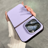 Luxury Bumper Camere Lens Full Protection Plating PU Leather Case For iPhone 14 13 series