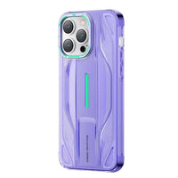 Luxury Fluorescence Metal Lens Shockproof Matte Transparent Case For iPhone 14 series