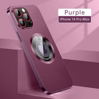 Luxury Magnetic Metal Glass Lens Protection Soft TPU Case For iPhone 14 13 12 series