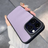 Luxury Shockproof Hard PU Leather Silicone Case For iPhone 14 13 12 series