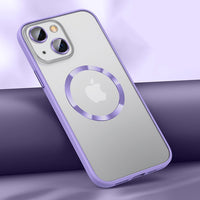 Magsafe Silicone Case with Lens Glass Protection for iPhone 14 13 12 series