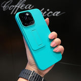 Invisible Stand Holder Bracket Matte Case for iPhone 14 13 series