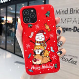 Cartoon Merry Christmas Santa Claus Case For iPhone 13 12 11 Series