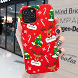 Cartoon Merry Christmas Santa Claus Case For iPhone 13 12 11 Series