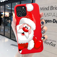 Cartoon Merry Christmas Santa Claus Case For iPhone 13 12 11 Series