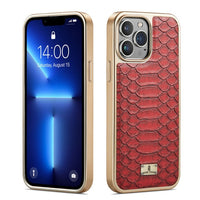 Plating Bumper Leather 3D Texture Case for iPhone 14 13 12 series