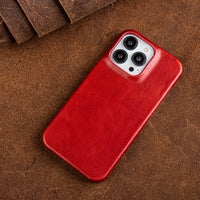 Oil Wax Luxury Leather Case For iPhone 14 13 12 series