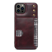 Handmade Oil Wax Genuine Leather Case for iPhone 13 12 Pro Max