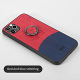 Luxury Cloth Ring Holder Case For iPhone 12 11 Series