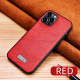 Luxury Leather Texture Case for iPhone 13 12 11 Pro Max Mini