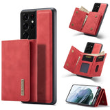 Magnetic Flip Leather Case with Detechable Wallet Card For Samsung Galaxy S23 S22 S21 Ultra Plus