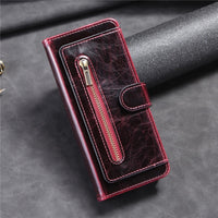 Luxury Wallet Zipper Leather Flip Cover Card Slot Holder For Samsung Galaxy Z Fold 3 5G